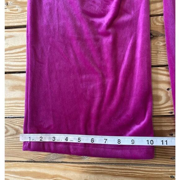 NWT $88 Magaschoni Velvet Sweat Suit Size Medium Women’s Fuchsia - Picture 16 of 16
